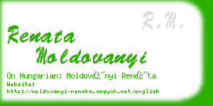 renata moldovanyi business card